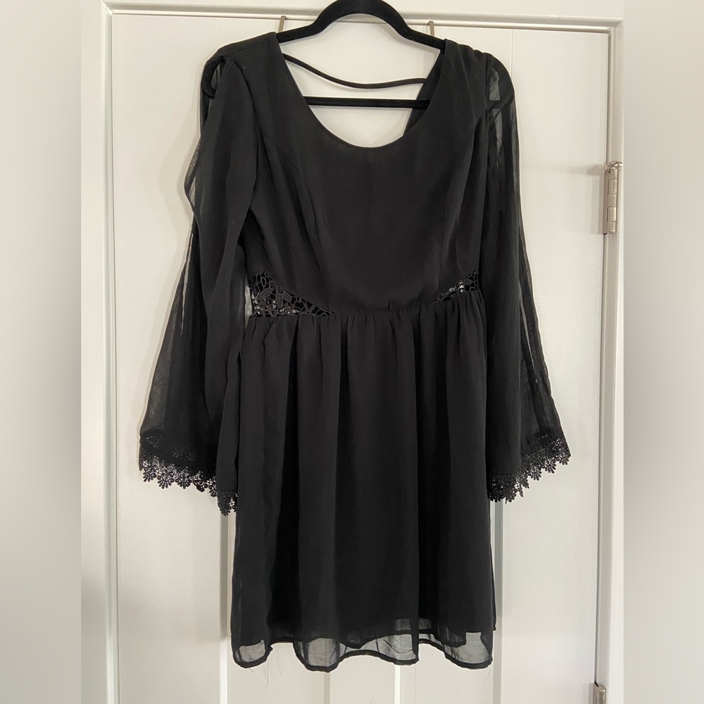 Black Cold Shoulder Dress